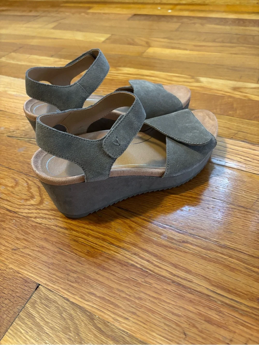 Vionic Astrid ll Suede Wedge Sandals with Adjustable Straps